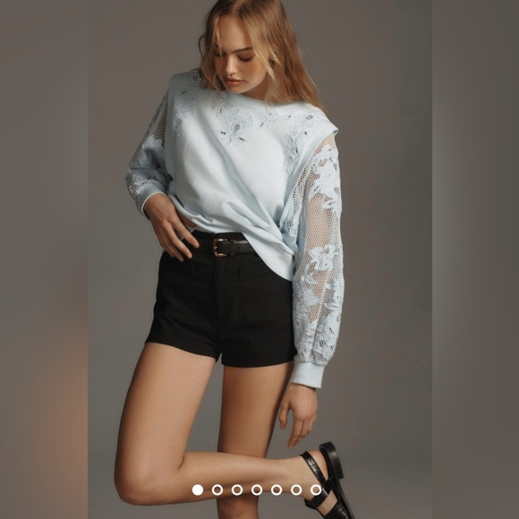 Anthropologie Sweaters - NWT Size XL - By Anthropologie Embroidered Cutwork Sweatshirt